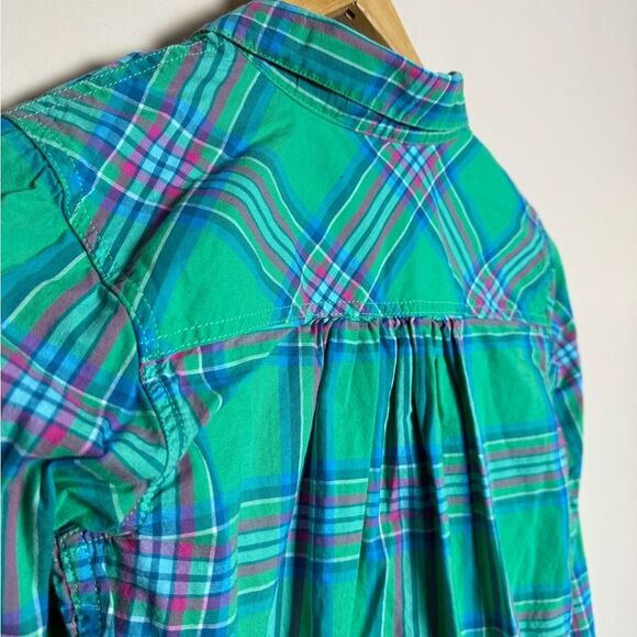 SALE! Women’s Green The North Face Plaid Button Down Shirt Size S EUC - Picture 6 of 7